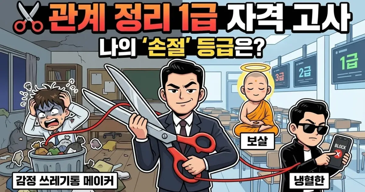 ✂️ 관계 정리 1급 자격 고사: 나의 '손절' 등급은?